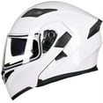 thumbnail image 6 of ILM Motorcycle Dual Visor Flip up Modular Full Face Helmet DOT 6 Colors (L, White), 6 of 6