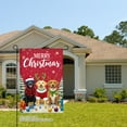 thumbnail image 2 of JOOCAR Merry Christmas Dogs Garden Flag for Winter Christmas Home Outdoor Garden Yard Door Decor 12x18 inch, 2 of 5