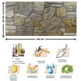 thumbnail image 6 of Dundee Deco 3D Wall Panels - Cladding, Grey Gold Stone Look Wall Paneling, Styrofoam Facing for Interior and Exterior Applications, DIY, Set of 10, Covers 54 sq ft, 6 of 10