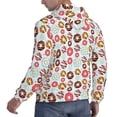 thumbnail image 6 of Lsque Colorful Donuts Pattern Casual Men's Hoodie,Hooded Sweatshirt with Kangaroo Pocket,Pullover Hoodie-3X-Large, 6 of 7