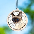 thumbnail image 6 of Siamese Cat Stained Glass Suncatcher Ornament – Text Christmas 2025 Tree Decoration Gift for Family, Friends, Man & Woman, 6 of 6