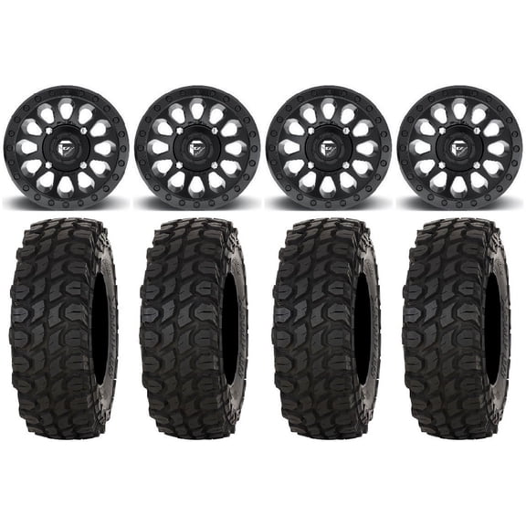 Fuel Vector 14" Wheels Black 32" XComp ATR Tires Polaris RZR XP 1000 / PRO XP / Ranger XP 900/1000