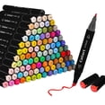 thumbnail image 4 of Art Markers Caliart, tinta a base de alcohol de doble punta, 100 colores, 4 of 7