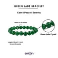 thumbnail image 3 of Handmade Green Jade Gemstone Bracelet - Natural Stone Jewelry for Women's Healing, Crystal Wristlet Bead Stretch, and Spiritual Connection, 3 of 4