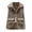 Khaki, variant on Womens Fuzzy Fleece Vest Casual Winter Warm Button down Sherpa Vest Jacket with Pockets