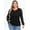 Black, variant on Mengpipi Women's Plus Size Tops Waffle Knit Lace Long Sleeve Blouse Loose Casual Shirt 1X-5X