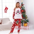 thumbnail image 6 of Xdegoge Family Matching Pajamas 2025 Christmas Pjs for Family Merry Xmas Tree Printed Sleepwear Long Sleeve Patchwork Shirts Plaid Pants Loose Funny Holiday Matching Sets, 6 of 9