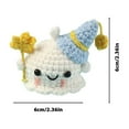 thumbnail image 2 of Cute Halloween Ghost Crochet Keychain, Handmade Knitted White Ghost Bag Charm with Candy Pendant for Car Keys Backpack Purse, Soft Plush Key Ring Gifts Birthday Christmas, 2 of 6