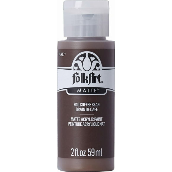 Folkart Acrylic Paint 2 oz Coffee Bean, FolkArt Acrylic Craft Paint