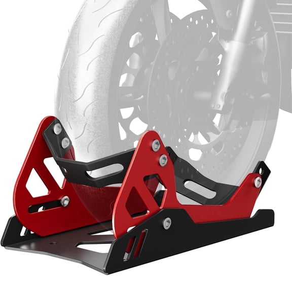 Motorcycle Wheel Chock Trailer 3000lb Capacity Adjustable Heavy Duty Universal for 8"-21" Dirt Bike Cruiser Sports Ebike Streetbike