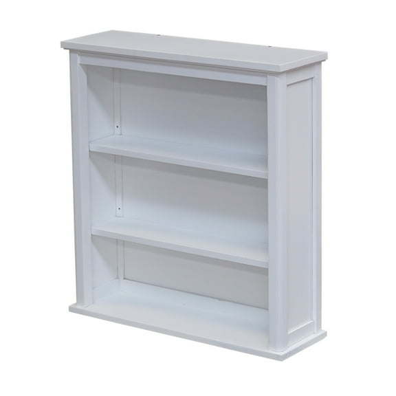 Alaterre Dorset 27"W x 29"H Wall Mounted Bath Storage Cabinet with Two Open Shelves