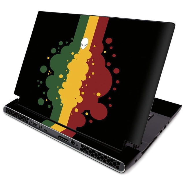 MightySkins Skin for Alienware M15 R2 (2019) - Rasta Flag | Protective, Durable, and Unique Vinyl Decal Wrap Cover | Easy to Apply, Remove, and Change Styles | Made in The USA