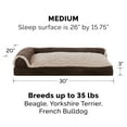 thumbnail image 6 of FurHaven Pet Products Two-Tone Faux Fur & Suede Pillow Deluxe Chaise Lounge Pet Bed for Dogs & Cats - Espresso, Medium, 6 of 8