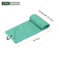 thumbnail image 2 of Uxcell 20"x16" Golf Towels Tri Fold Waffle Pattern Towels Soft Fiber with D Clip Green 2 Pack, 2 of 5