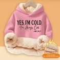 thumbnail image 4 of WAYUTE Sweatshirts for Girls Long Sleeve Prints Cozy Hooded Sweatshirt for Playful Soft and Warm Pullover Top Casual Winter Outerwear, 4 of 5