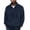 Navy, variant on Mens Quarter Zip Fleece Sweatshirt Long Sleeve Loose Fit Solid Color Fluffy Pullover Sweatshirt Fall Winter Warm Tops with Kangaroo Pocket
