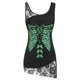 thumbnail image 1 of Camiseta sin mangas con aplicación de encaje con estampado de mariposa de talla grande Rosegal Bikinis, 1 of 5