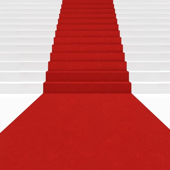 Red Carpet Runner for Party 33 x 3Ft Red Aisle Runner 360GSM Thick Carpet Soft Runway Rug for Wedding Ceremony Movie Theme Party Hallway Prom Business Outdoor Decoration