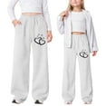 thumbnail image 2 of XAOFW Kids Pants Girl'S Baggy Heart Print Lightweight Straight Leg Athletic Pockets Long Comfortable Stylish Holiday Vacation Slacks, 2 of 9