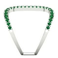 thumbnail image 3 of Statement Engagement Ring for Women - 0.5ct Simulated Emerald in 18K White Gold Promise Ring, 3 of 6