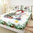 thumbnail image 3 of Homewish Cartoon Snowman 4 Pieces Queen Sheet Sets for Teens Boys Girls,Bow Christmas Tree Ultra Soft Flat Sheet,Xmas Festival Queen Fitted Sheet,Microfiber Bedroom Decor, 3 of 7