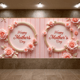 thumbnail image 2 of Floral Design Mother's Day Banner Pink Roses Mother's Day Decoration for Celebration Event Indoor Use Photography Background, 2 of 9