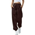 thumbnail image 2 of Jogger Pants for Women 2026 Trendy Elastic High Waist Relaxed Fit Breathable Sweat Pants Trousers with Pockets, 2 of 8