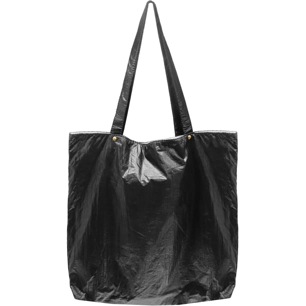 LHSHIDU Women Imitation Tinfoil Design Tote Bag Shoulder Bag Casual Handbag Daily Bag