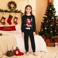 thumbnail image 4 of CAIVO Child Christmas Kids Outfit Sets Cozy Holiday Santa Print Girls Festive Family Cartoon Long Sleeve O-Neck Shirts Tops Pants Soft Two Piece Outfit Sets 7-8 Years, 4 of 8