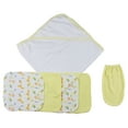thumbnail image 1 of Serviette à Capuche Jaune, Gants de Toilette et Gant de Toilette - Ensemble de 6 Pcs, 1 of 3