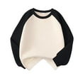 thumbnail image 4 of Toonshare ,Girls Long Sleeve Tops Girls Blouses 10-12,Round Neck Drop Shoulder Long Sleeve Sweatshirt for Middle and Big Kids Black, 4 of 5