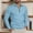 Sky Blue#10, variant on Yteetum Men's 1/4 Zipper Sweatshirts Oversized Quarter Zip Stand Up Collar Long Sleeved Pullover Hoodless Sweatshirt Top Mens Casual Half Zipper Loose Sweatshirt Plus Size Solid Henley Collared Shirt