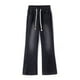 thumbnail image 5 of Pantalones largos de moda para hombre, casuales, de color sólido, con bolsillos y cremallera, cintura elástica, de poliéster., 5 of 5