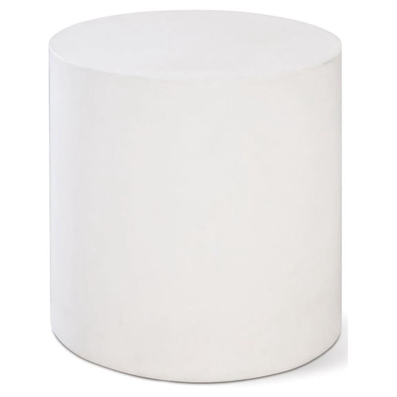 Afuera Living  Modern Concrete Accent Table in Ebony White