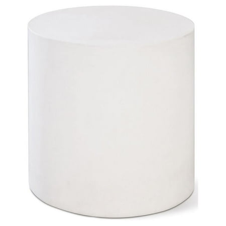 Seasonal Living Perpetual Bill Concrete Accent Table in Ebony White