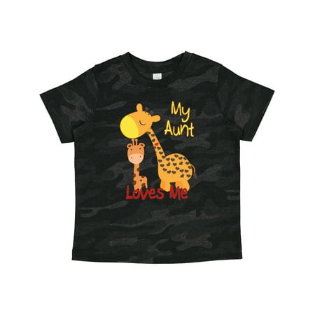 

Inktastic My Aunt Loves Me Giraffe Gift Toddler Boy or Toddler Girl T-Shirt