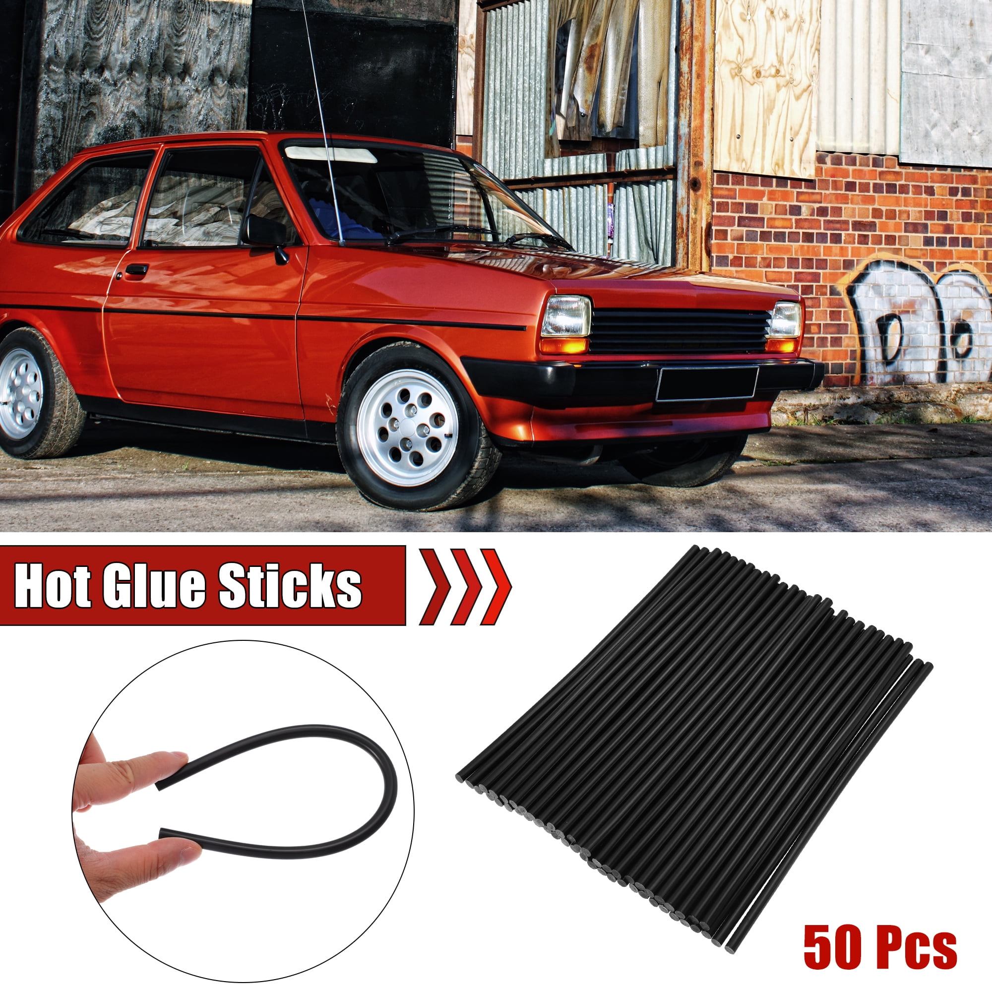 50pcs 7x270mm EVA Paintless Dent Repair Hot Melt Glue Sticks Black Universal for Car Auto