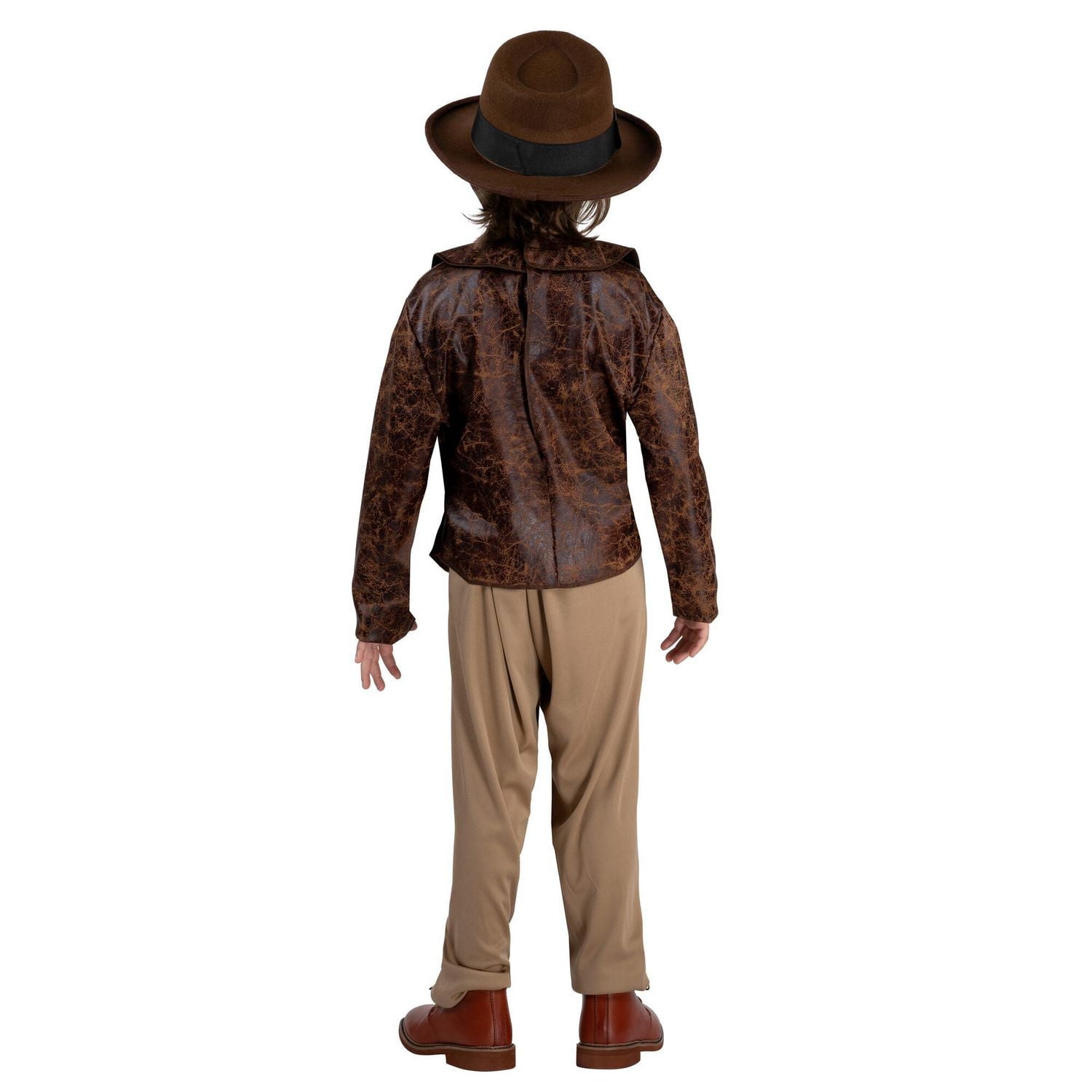 Youth INDIANA JONES Costume - Shirt and Jacket with Series Logo, Pants with Foam-Back Belt, and Hat