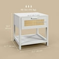 thumbnail image 3 of HOMCOM Table de Chevet Étroite, Table de Chevet avec Tiroir et Rangement, 3 of 10
