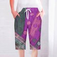 thumbnail image 2 of Mujeres Pantalones Cortos Casual Pata Recta Cordón Cintura Elástica, Suelta Y Cómoda Mujer Pantalones Cortos con Bolsillos, 2 of 5