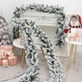 thumbnail image 2 of Tyidzon Artificial Snow Flocked Christmas Garland, 9FT Cedar Garland Christmas Decorations with 200 Tips, Real Touch Winter Fake Pine Greenery Garland for Fireplace Holiday Indoor Decor, 2 of 10