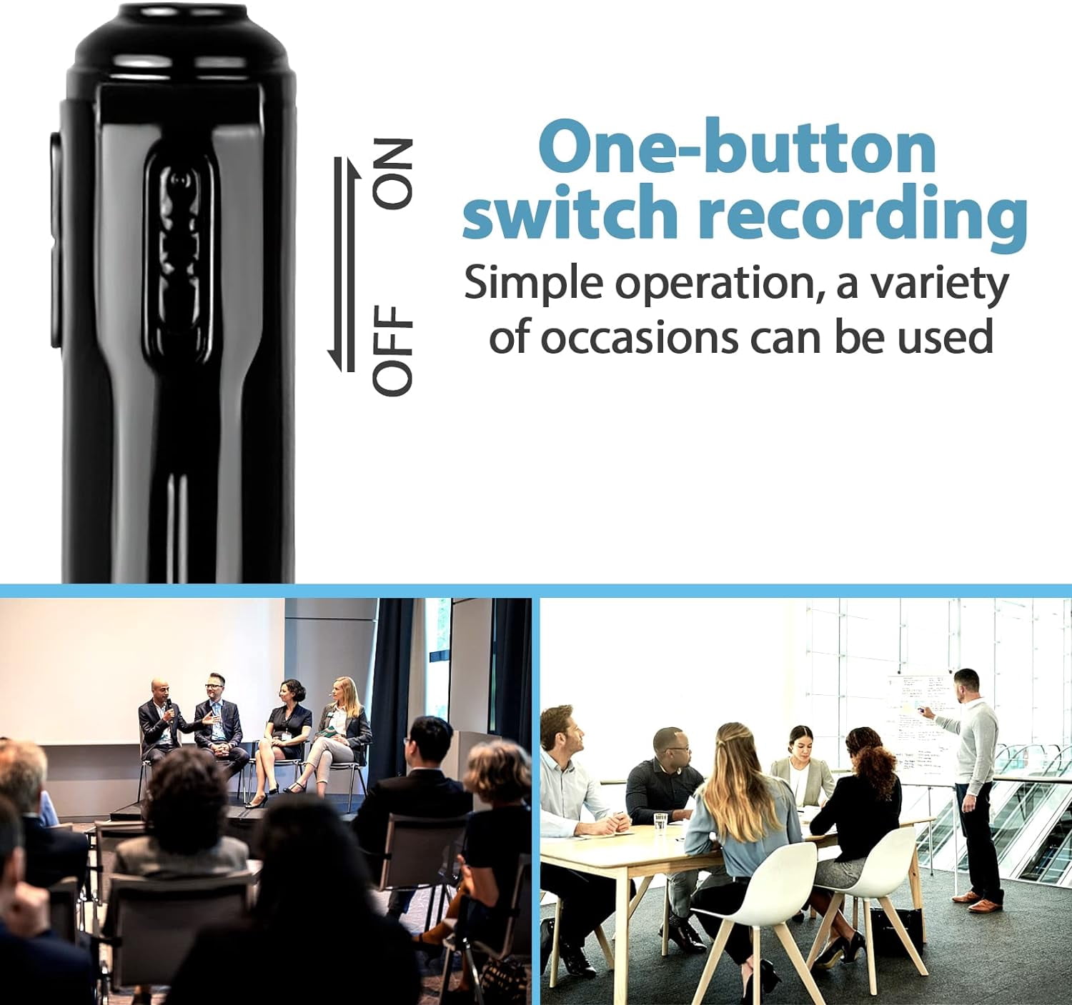 Digital Voice Recorder for Lectures, 16GB Digital Recorders with Playback, Voice Activated Recorder Portable Voice Recording Device, Tape Recorder for Meeting