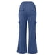 thumbnail image 5 of Pantalones rectos lisos con cintura elástica para mujer - Diseño con tirantes, poliéster, ropa informal - Tallas S-XXL, 5 of 6