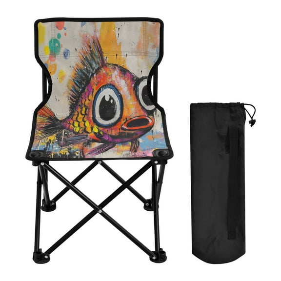 BZSMCE Camping Chairs Modern Whimsical Wonder Pattern Folding chair