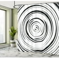 thumbnail image 5 of Ambesonne Abstract Art Shower Curtain, Hypnotic Lines, 69"Wx84"L, Black White, 5 of 5