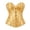 Gold, variant on Womens Bridal Corset Hook Closure Boned Waist Cincher Shaper Elegant Comfortable Shapewear Dark Blue L