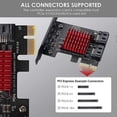 thumbnail image 5 of PCIe to 2 Ports SATA 3.0 6 Gbps SSD Adapter PCI-E PCI Express X1 Controller Board Expansion Card Sup, 5 of 5