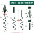 thumbnail image 3 of Christmas Tree Topper Holder – Adjustable Tree Top Decoration Bracket for Finials, Stars, and Angels – Secure Christmas Tree Topper Stand for Trunks up to 1.25 Inch, 3 of 3
