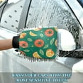 thumbnail image 6 of Qxltty Tomato Orange Pattern Car Wash Mitt 2pcs Scratch Free Lint-Free Antistatic Microfiber 8.07×11.8in, 6 of 8