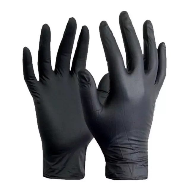 Guantes Ambiderm Plus negro talla G de látex con polvo x 100 unidades